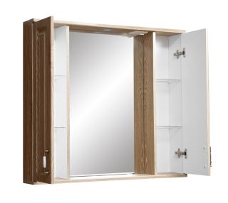 Зеркало-шкаф с подсветкой Stella Polar Кармела 90см карпатская ель SP-00000183